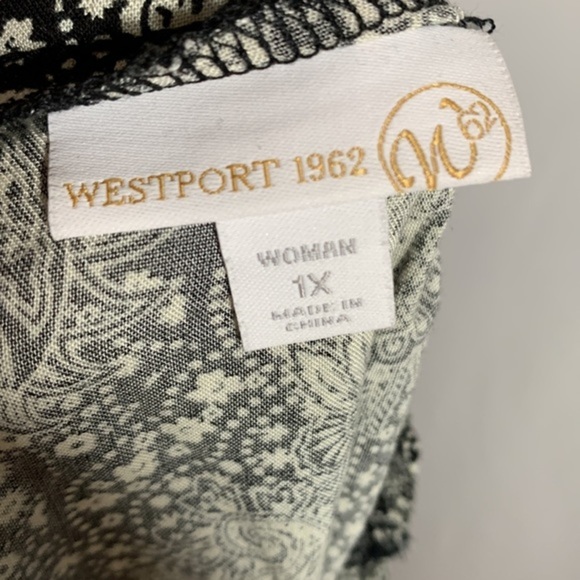 Westport Black & Cream Paisley Blouse Top - Picture 8 of 9